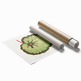 Famous Romantic Era Art: Green Begonia Rex Canvas Print