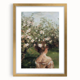 Abstract figurative frame with a gold mat, showcasing a modern artistic design, perfect for enhancing any contemporary living space or gallery wall decor.