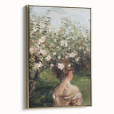 Abstract figurative framed canvas art showcasing a gold side view, highlighting intricate details and modern design elements, ideal for contemporary decor.