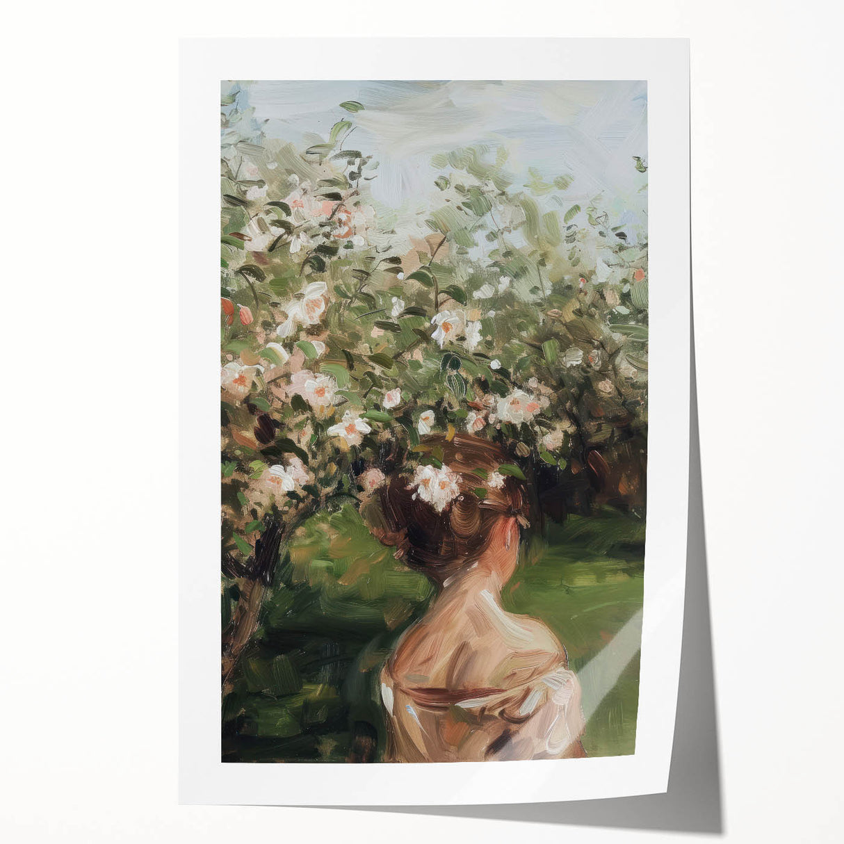 Abstract figurative rolled canvas print showcasing vibrant colors and dynamic shapes, perfect for modern home decor. Packaged securely in a cardboard tube.