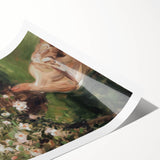 Abstract figurative rolled print showcasing vibrant colors and dynamic shapes, ideal for modern home decor. Packaged securely in a sturdy cardboard tube.