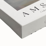 Close-up of an abstract floral design on stretched canvas, featuring vibrant colors of pink, green, and blue, perfect for modern home decor.