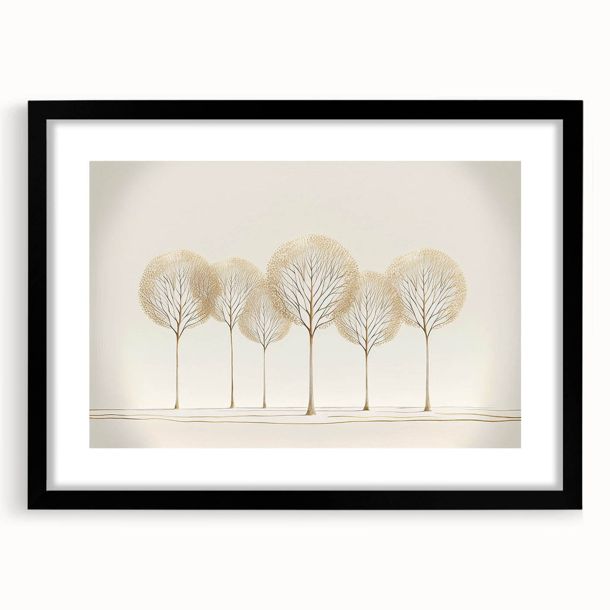 Abstract landscape artwork in a sleek black frame, showcasing vibrant hues and dynamic brush strokes, ideal for modern home decor accents and artistic displays.