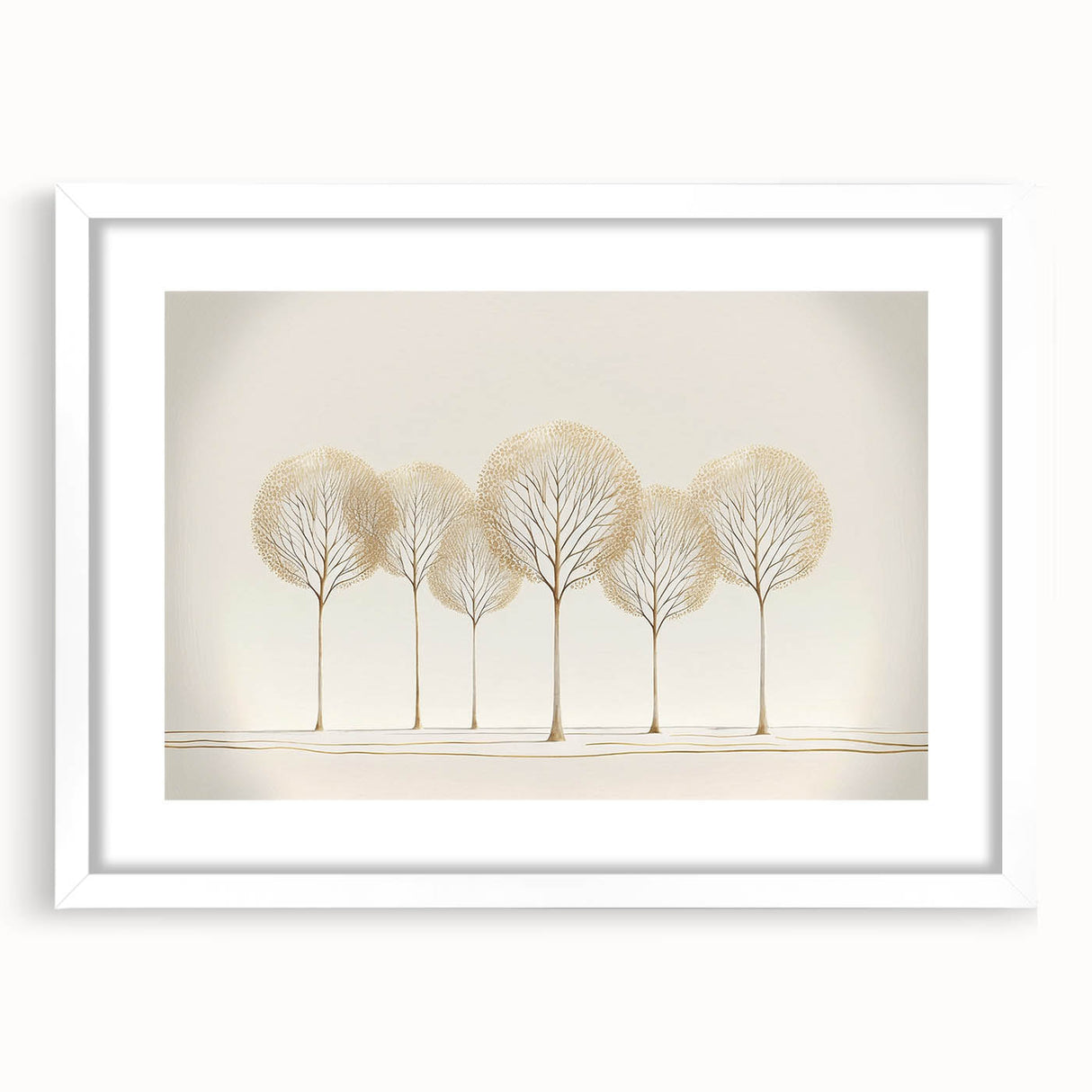 Abstract landscape artwork framed in a white mat, showcasing vibrant colors and dynamic shapes, perfect for modern home décor or office space.