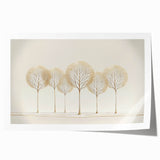 Abstract landscape rolled print showcasing vibrant colors of blue, green, and gold, ideal for modern home decor. Perfect for art lovers seeking unique wall accents.