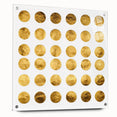 Geometric Abstract Wall Decor – Gold Circles Modern Canvas Art