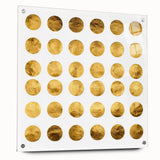 Geometric Abstract Wall Decor – Gold Circles Modern Canvas Art