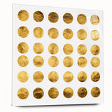Geometric Abstract Wall Decor – Gold Circles Modern Canvas Art