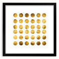 Geometric Abstract Wall Decor – Gold Circles Modern Canvas Art