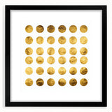 Geometric Abstract Wall Decor – Gold Circles Modern Canvas Art