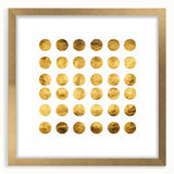 Geometric Abstract Wall Decor – Gold Circles Modern Canvas Art