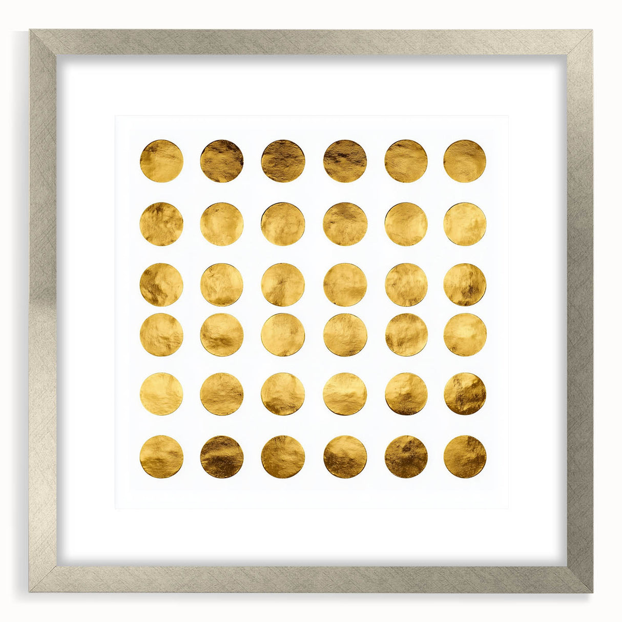 Geometric Abstract Wall Decor – Gold Circles Modern Canvas Art
