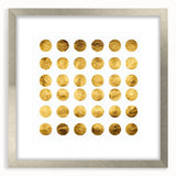 Geometric Abstract Wall Decor – Gold Circles Modern Canvas Art