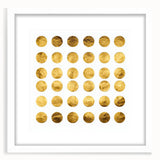 Geometric Abstract Wall Decor – Gold Circles Modern Canvas Art