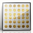 Geometric Abstract Wall Decor – Gold Circles Modern Canvas Art