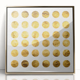 Geometric Abstract Wall Decor – Gold Circles Modern Canvas Art