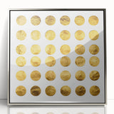 Geometric Abstract Wall Decor – Gold Circles Modern Canvas Art