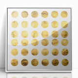 Geometric Abstract Wall Decor – Gold Circles Modern Canvas Art