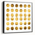 Geometric Abstract Wall Decor – Gold Circles Modern Canvas Art