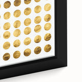Geometric Abstract Wall Decor – Gold Circles Modern Canvas Art