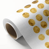 Geometric Abstract Wall Decor – Gold Circles Modern Canvas Art