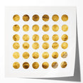 Geometric Abstract Wall Decor – Gold Circles Modern Canvas Art