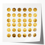 Geometric Abstract Wall Decor – Gold Circles Modern Canvas Art