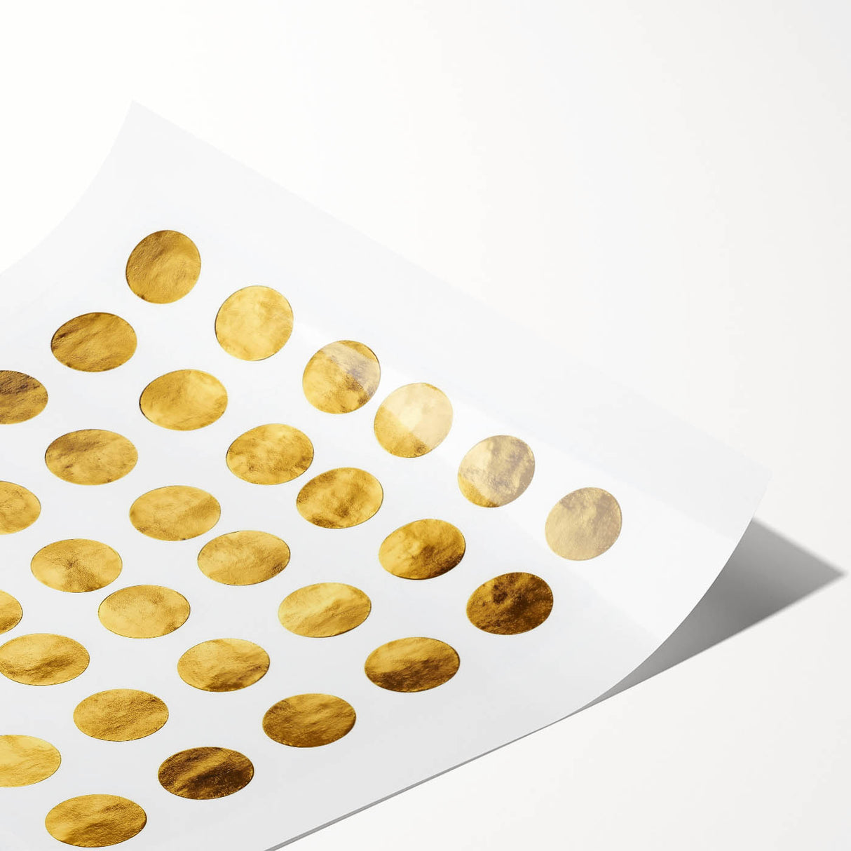 Geometric Abstract Wall Decor – Gold Circles Modern Canvas Art