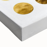 Geometric Abstract Wall Decor – Gold Circles Modern Canvas Art
