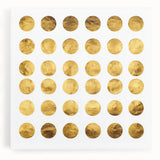 Geometric Abstract Wall Decor – Gold Circles Modern Canvas Art