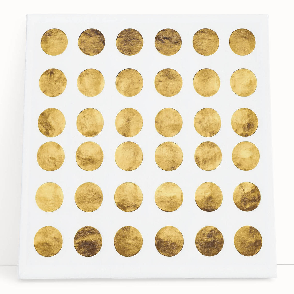 Geometric Abstract Wall Decor – Gold Circles Modern Canvas Art