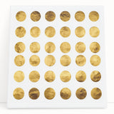 Geometric Abstract Wall Decor – Gold Circles Modern Canvas Art