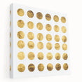 Geometric Abstract Wall Decor – Gold Circles Modern Canvas Art