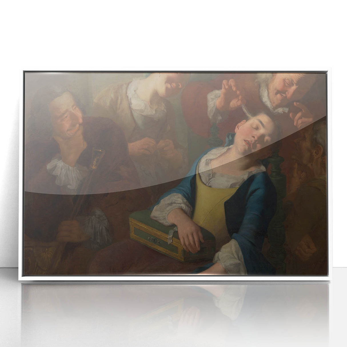 Baroque Art Scene of Rest and Reflection - Classic Wall Art Print