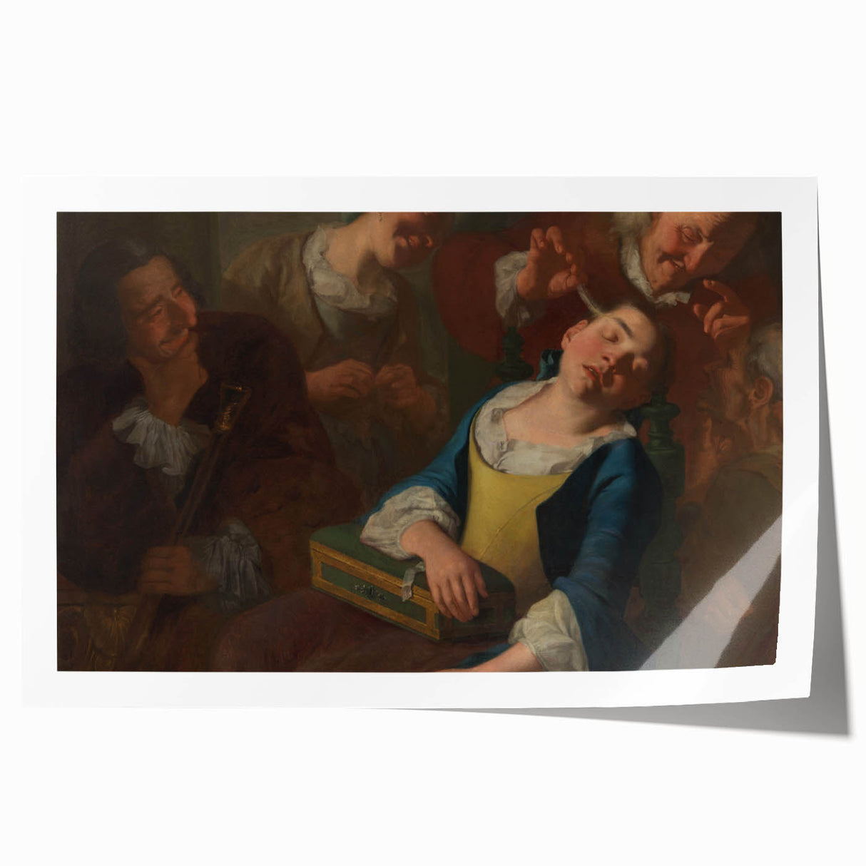Baroque Art Scene of Rest and Reflection - Classic Wall Art Print