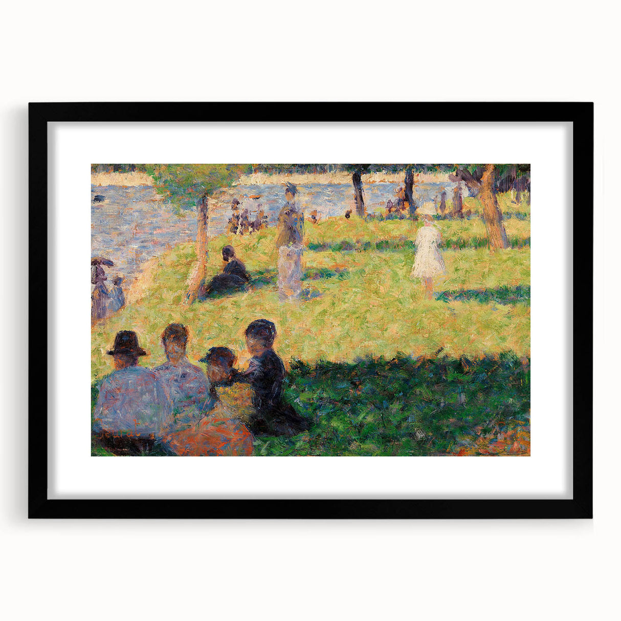 Impressionist Landscape Wall Art - Seurat Inspired Summer Scene Print