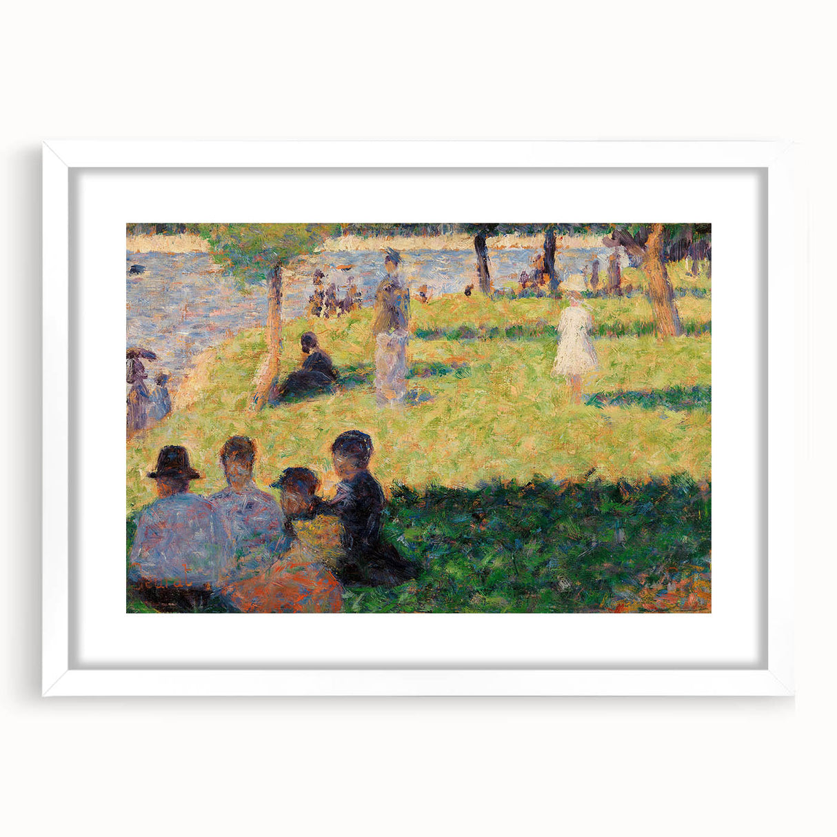 Impressionist Landscape Wall Art - Seurat Inspired Summer Scene Print