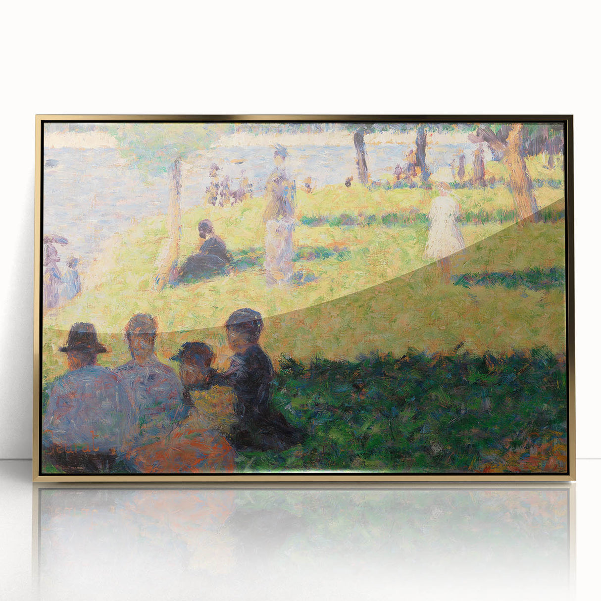 Impressionist Landscape Wall Art - Seurat Inspired Summer Scene Print
