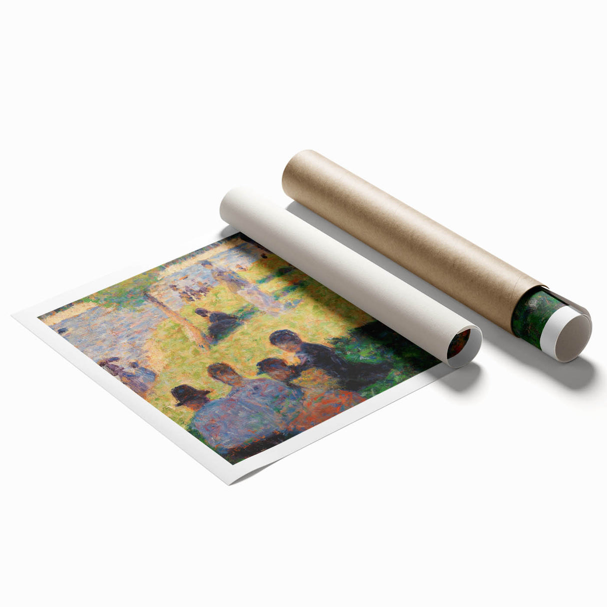 Impressionist Landscape Wall Art - Seurat Inspired Summer Scene Print