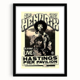 Jimi Hendrix Retro Wall Art – Vintage Hastings Pier Concert Print