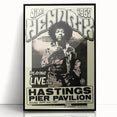 Jimi Hendrix Retro Wall Art – Vintage Hastings Pier Concert Print