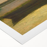 Realism Art Prints - Peaceful Sunset River Scene with Boat on Canvas