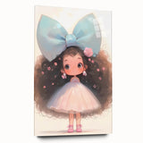 Elegant Bow Girl Wall Art - Girls Room and Nursery Decor