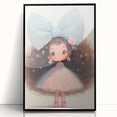 Elegant Bow Girl Wall Art - Girls Room and Nursery Decor