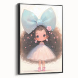 Elegant Bow Girl Wall Art - Girls Room and Nursery Decor