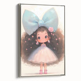 Elegant Bow Girl Wall Art - Girls Room and Nursery Decor