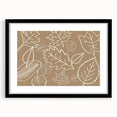 Extra large abstract art print featuring textured, colorful autumnal hues on a black framed canvas.