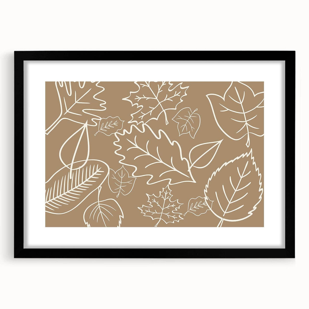 Extra large abstract art print featuring textured, colorful autumnal hues on a black framed canvas.