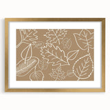 Extra large abstract art print featuring textured fall colors on a canvas, ideal for living room decor.