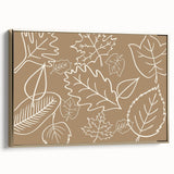 Framed canvas depicting a vintage-style landscape with autumnal trees in gold and black tones, ideal for bedroom wall decor.
